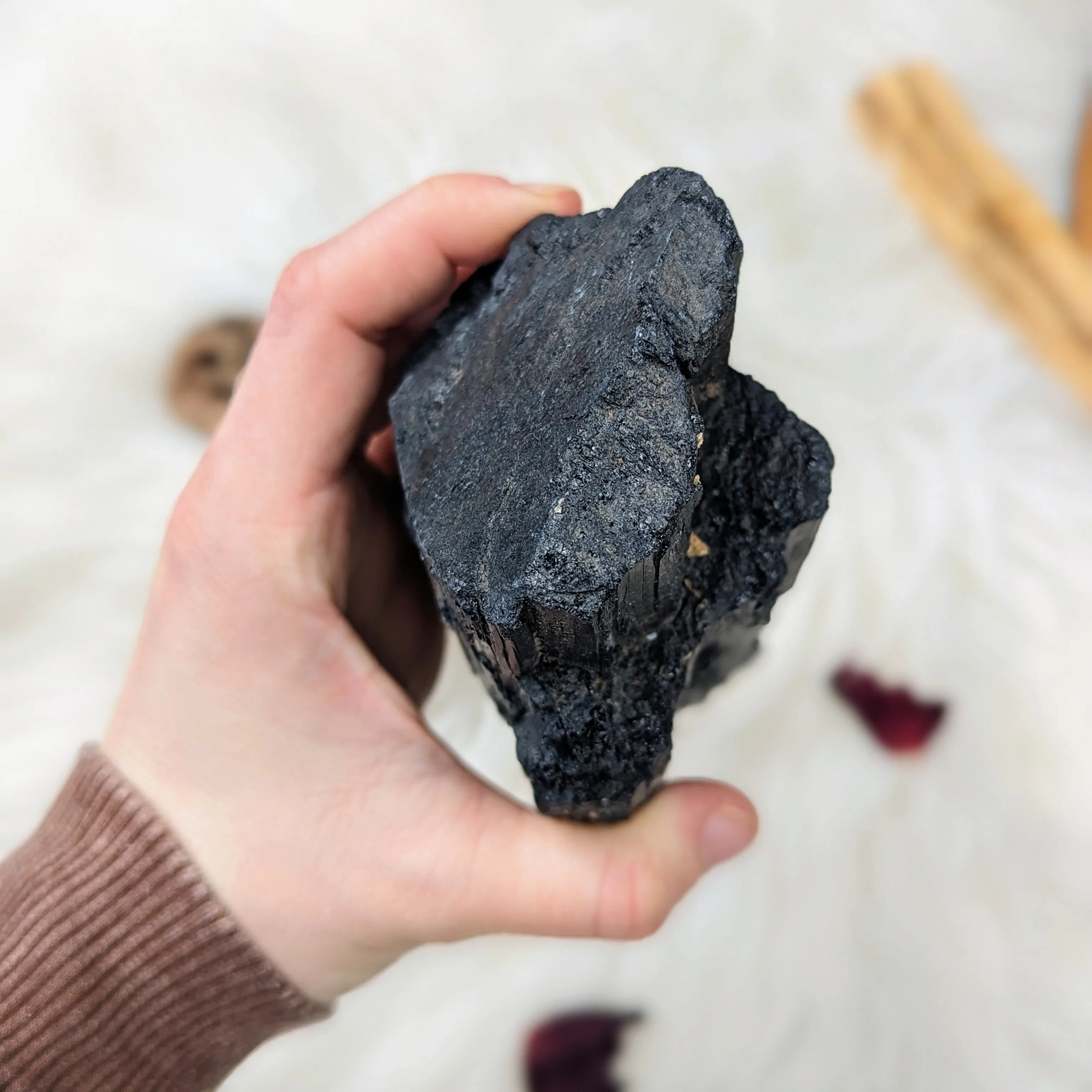 XL Black Tourmaline Display Specimen ~ Protective and Grounding Energy