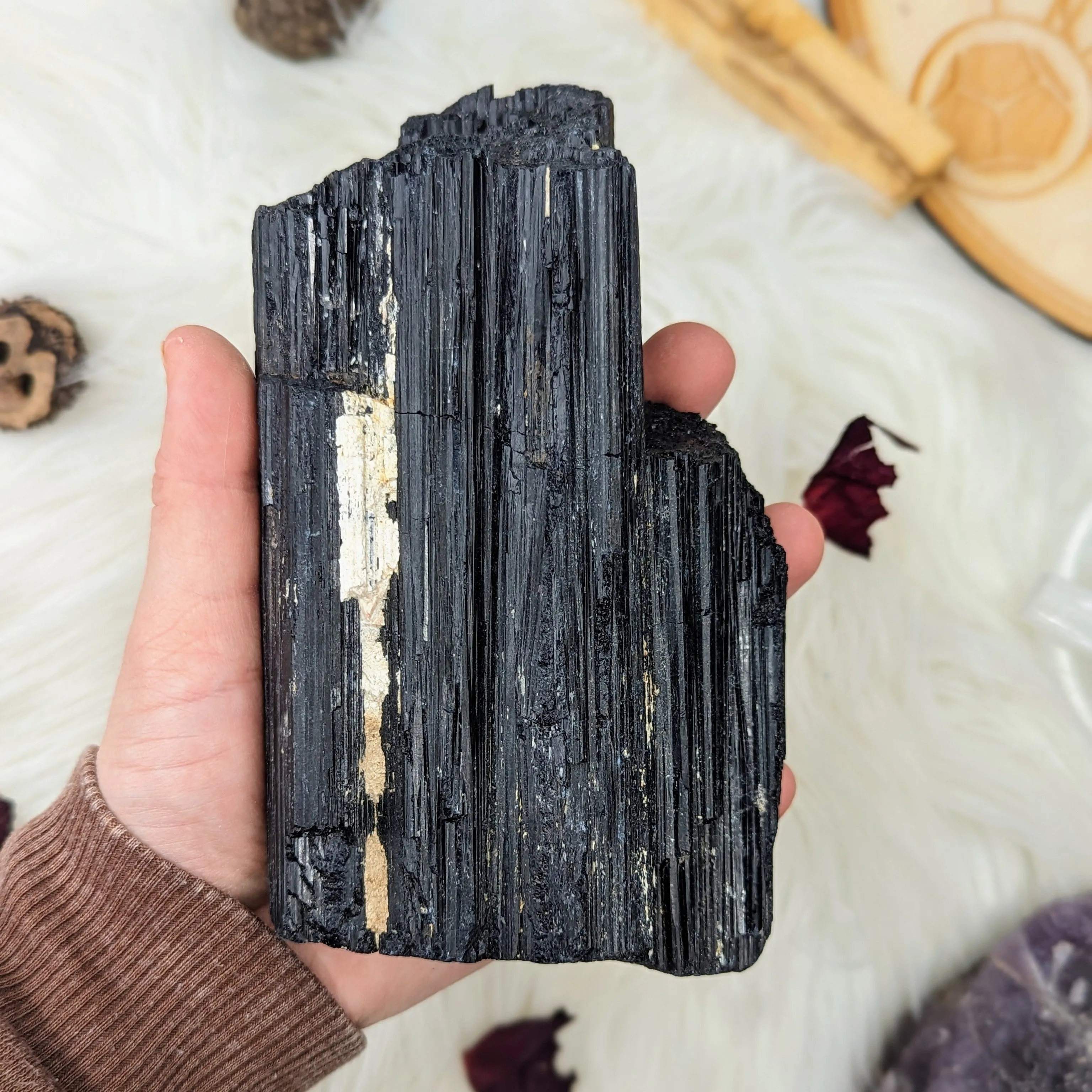 XL Black Tourmaline Display Specimen #2~ Protective and Grounding Energy