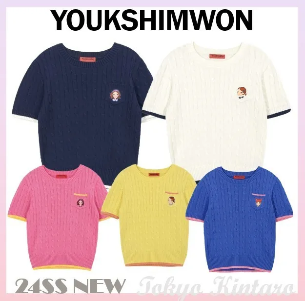 YOUKSHIMWON  |Casual Style Street Style Cotton Short Sleeves Logo