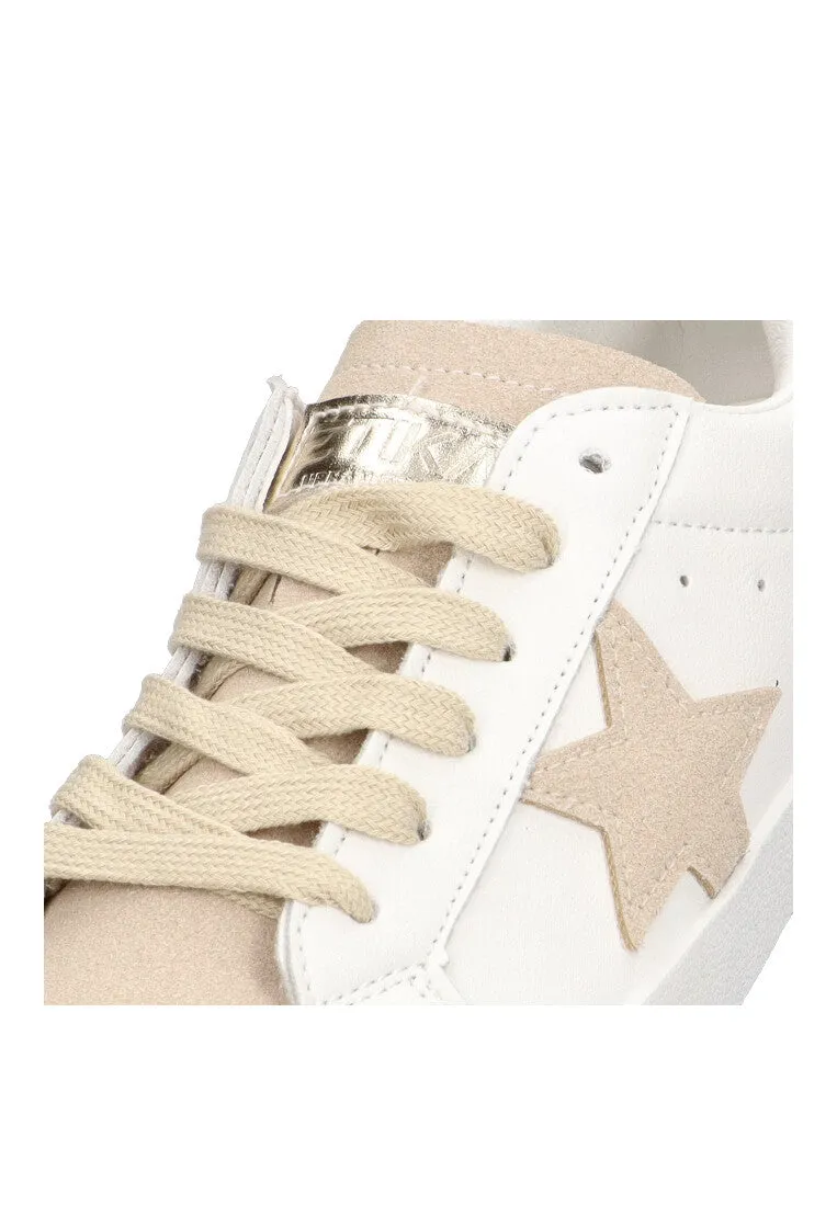 ZAPATILLA DEPORTIVA CASUAL ESTRELLA ETIKA KARRASPIO 50202 MUJER, BEIGE