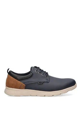 ZAPATO CASUAL JONAVA 01 AZUL HOMBRE PLANO