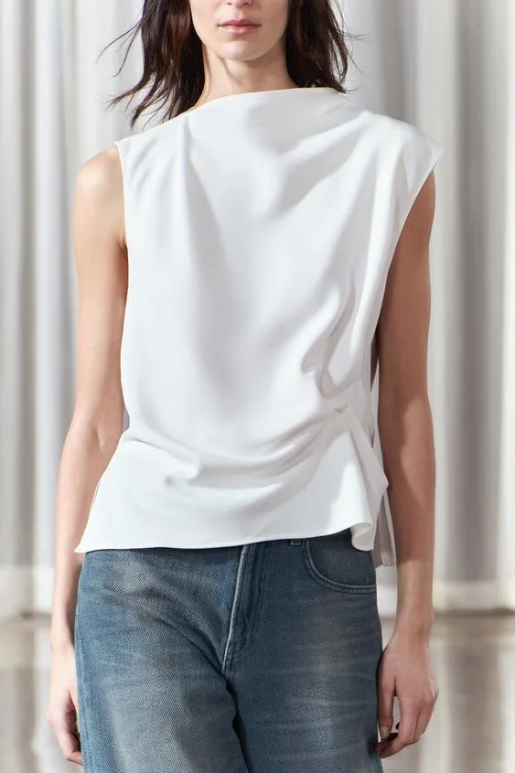 ZARA  |Casual Style Sleeveless Party Style Elegant Style