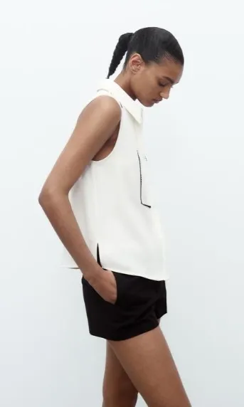 ZARA  |Casual Style Sleeveless Plain Elegant Style