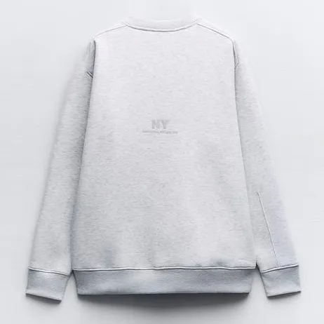 ZARA  |PLUSH SWEATSHIRT WITH TEXT