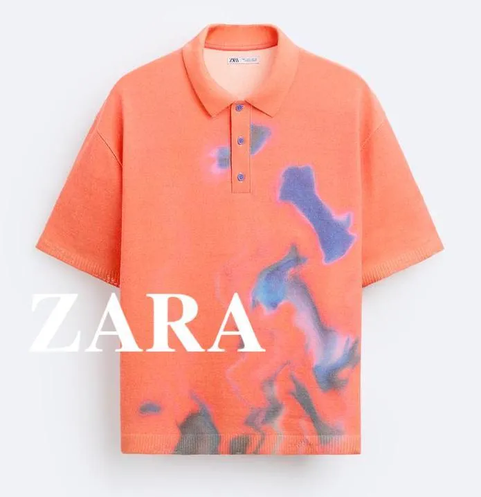 ZARA  |Street Style Short Sleeves Polos